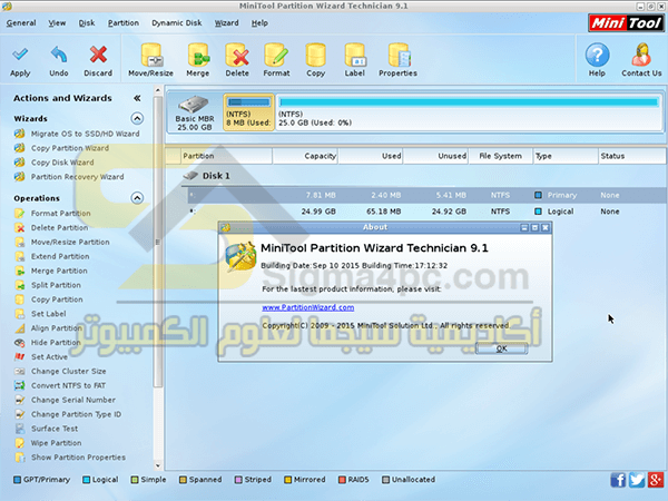 Minitool Partition Wizard 9.1 Bootable iso