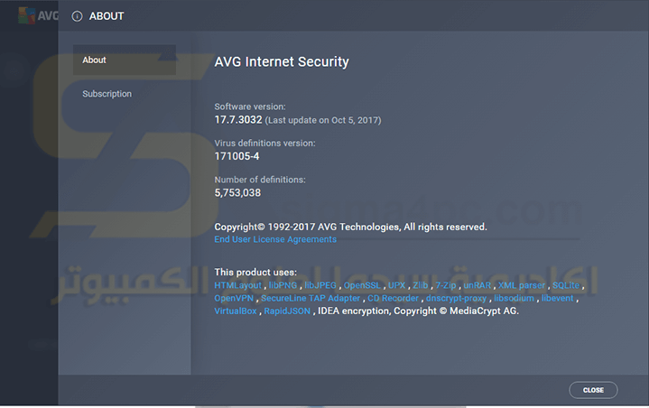 برنامج AVG Internet Security كامل بسيريال التفعيل