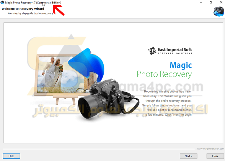 برنامج استرجاع الصور المحذوفة Magic Photo Recovery