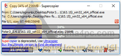 برنامج تسريع النقل سوبر كوبى Supercopier للكمبيوتر أحدث إصدار