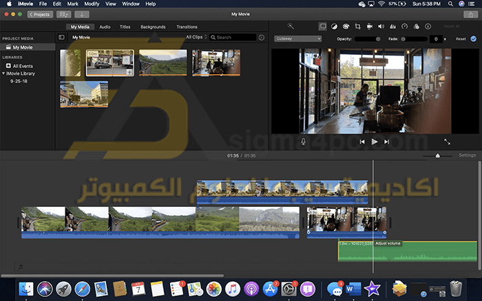 iMovie (Mac) - برنامج تحرير فيديو مجاني